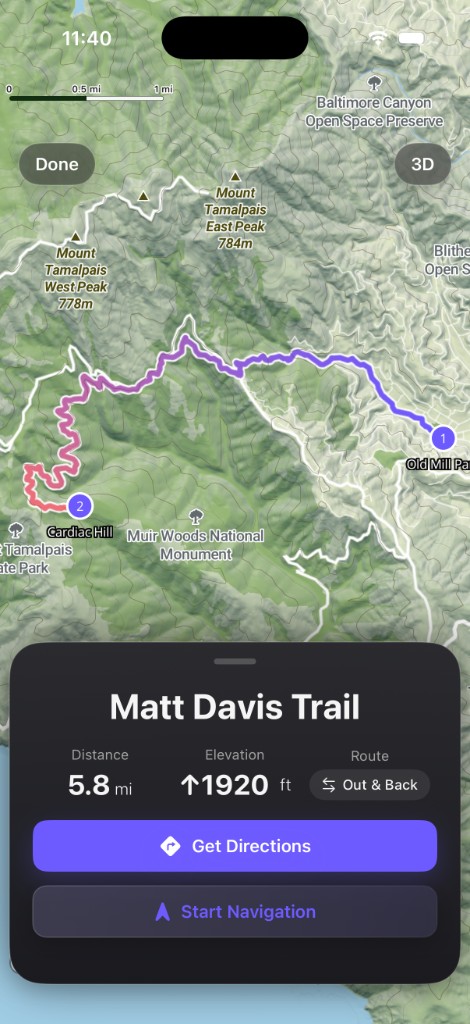 Wally — trail view